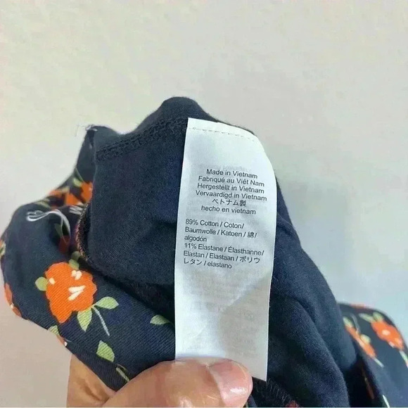 J.Crew Women’s Weekend 7/8 high-rise leggings in Navy‎ and Poppy Fields Size M - Picture 9 of 10